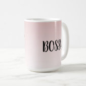 Vlieg Meisje Bossy Vrouwen Roze En Wit Koffiemok (Voorkant rechts)