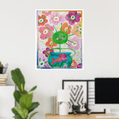 Vlieg meisje poster (Thuiskantoor)