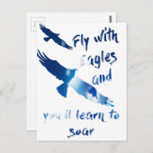 Vlieg met adelaars briefkaart (Voorkant / Achterkant)