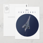 Vlieg met de Concorde Reisposter Briefkaart (Voorkant / Achterkant)