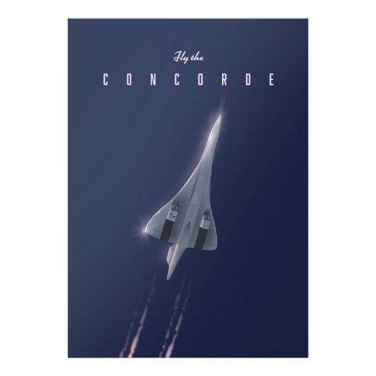 Vlieg met de Concorde Reisposter Foto Afdruk (Voorkant)