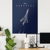 Vlieg met de Concorde Reisposter Poster (Thuiskantoor)