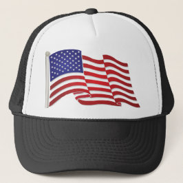 Vlieg met de vlagsterren en -streepjes trucker pet