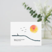 Vlieg met de vogels briefkaart (Staand voorkant)