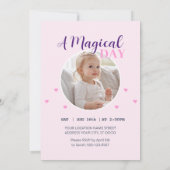 Vlieg met eenhoorn - Verjaardagsfeest Kaart (Achterkant)