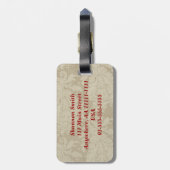 vlieg met me bagagelabel personaliseren (Achterkant verticaal)