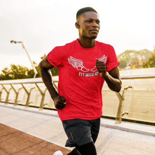 Vlieg met mij met twee vleugelboten met twee vleug t-shirt