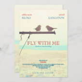 Vlieg met mij - Weddenschap Kaart (Voorkant / Achterkant)
