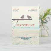 Vlieg met mij - Weddenschap Kaart (Staand voorkant)
