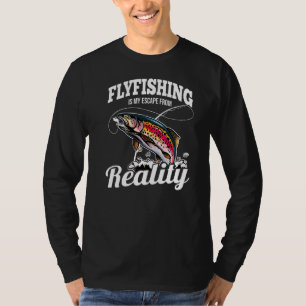 Vlieg mijn ontsnapping uit echte forel vissen t-shirt