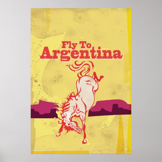 Vlieg naar Argentinië vintage reisposter Poster (Voorkant)