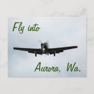 Vlieg naar Aurora, Washington Briefkaart