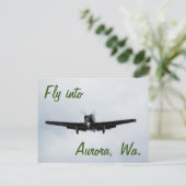 Vlieg naar Aurora, Washington Briefkaart (Staand voorkant)