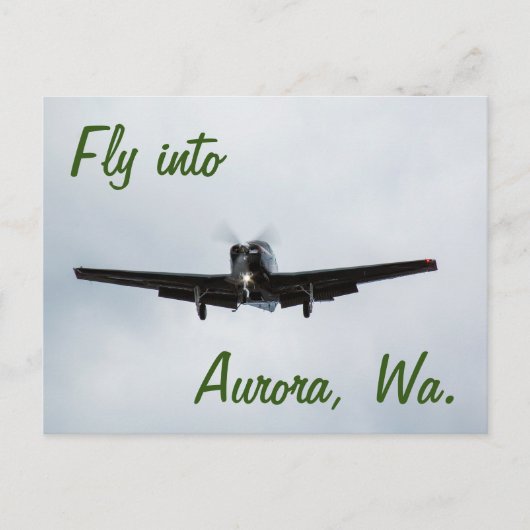 Vlieg naar Aurora, Washington Briefkaart (Voorkant)