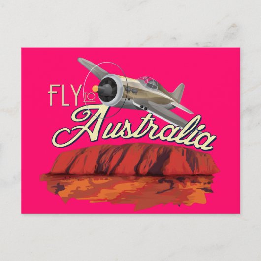 Vlieg naar Australië Briefkaart (Voorkant)