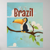  vlieg naar Brazilië Toucan Travel Poster (Voorkant)