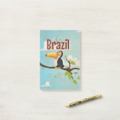  vlieg naar Brazilië Toucan Travel Poster Post-it® Notes (Op bureau)