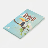 vlieg naar Brazilië Toucan Travel Poster Post-it® Notes (Schuin)