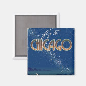 Vlieg naar Chicago Magneet (Voorkant / Achterkant)