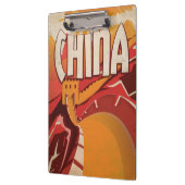 Vlieg naar China vintage reisposter Klembord (Links)