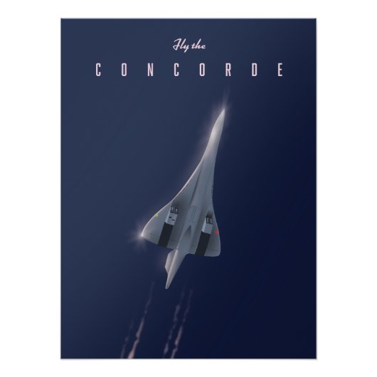 Vlieg naar de Concorde Travel poster (Voorkant)