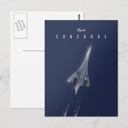 Vlieg naar de Concorde Travel poster Briefkaart (Voorkant / Achterkant)