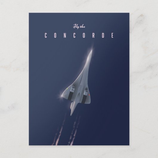 Vlieg naar de Concorde Travel poster Briefkaart (Voorkant)