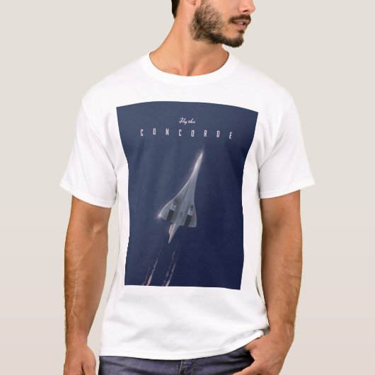 Vlieg naar de Concorde Travel poster T-shirt (Voorkant)