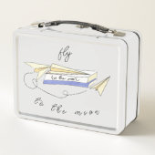 Vlieg naar de Maan Metal Lunchbox (Achterkant)