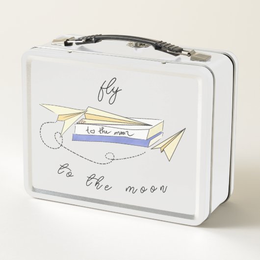 Vlieg naar de Moon Metal Lunchbox (Achterkant)