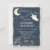 Vlieg naar de Moon Soulmate Ghosts Wedding Kaart (Voorkant)