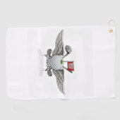 Vlieg naar het groen!! golfhanddoek (Horizontaal)