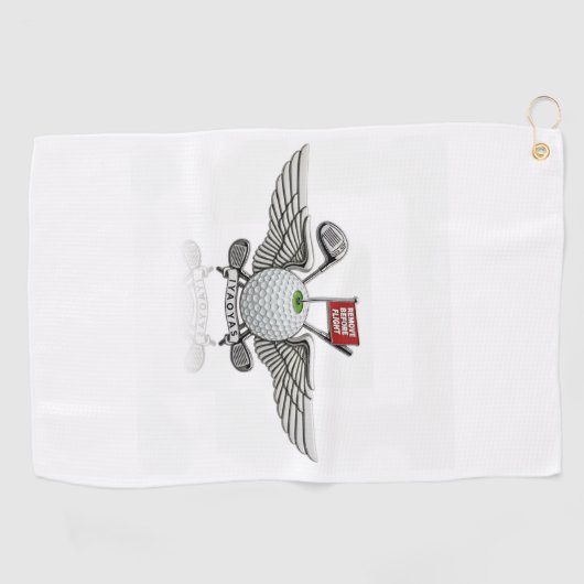 Vlieg naar het groen!! golfhanddoek (Horizontaal)