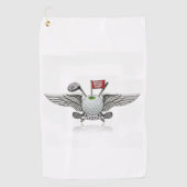 Vlieg naar het groen!! golfhanddoek (Voorkant)