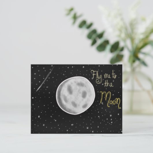 Vlieg naar het Moon Briefkaart (Staand voorkant)