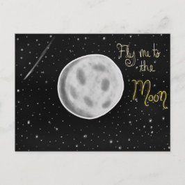 Vlieg naar het Moon Briefkaart
