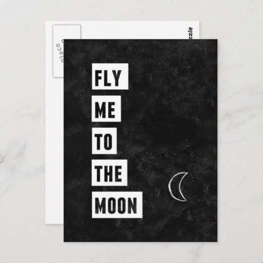 Vlieg naar het Moon Briefkaart (Voorkant / Achterkant)