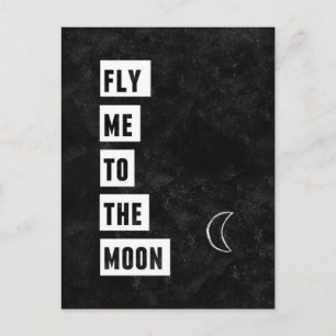 Vlieg naar het Moon Briefkaart