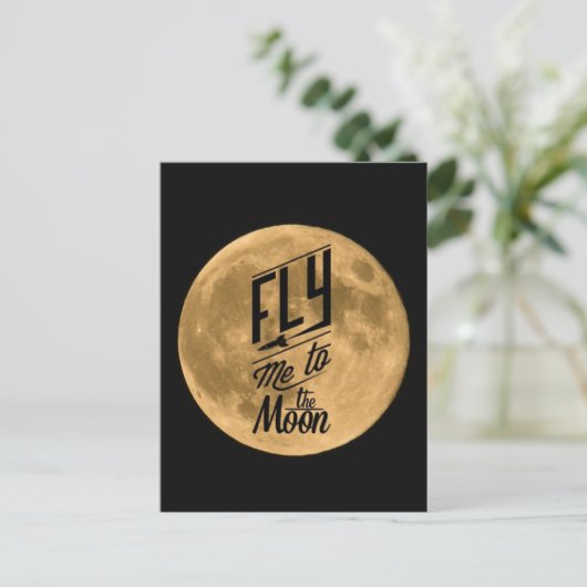 Vlieg naar het Moon Briefkaart (Staand voorkant)