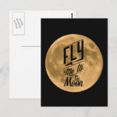 Vlieg naar het Moon Briefkaart (Voorkant / Achterkant)