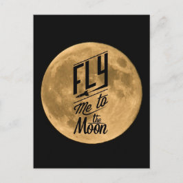 Vlieg naar het Moon Briefkaart