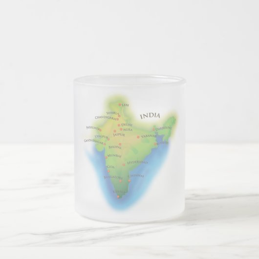 Vlieg naar India Matglas Koffiemok (Center)