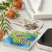 Vlieg naar India Sleutelhanger (Voorkant Rechts)