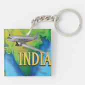 Vlieg naar India Sleutelhanger (Achterkant)