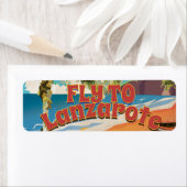 Vlieg naar Lanzarote Vintage Poster Etiket (Insitu)