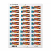 Vlieg naar Lanzarote Vintage Poster Etiket (Full Sheet)