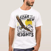 Vlieg naar New Heights: Inspirerend adelaar en ber T-shirt (Voorkant)