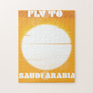 Vlieg naar Saudi-Arabië vintage reisaffiche Legpuzzel