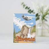 Vlieg naar Slovenië Briefkaart (Staand voorkant)