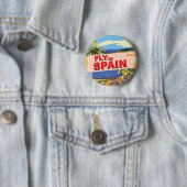 Vlieg naar Spanje Ronde Button 5,7 Cm (In situ)